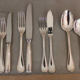 Christofle Malmaison Menuebesteck, 10tlg., versilbert